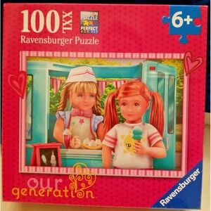 Ravensburger 100 Piece XXL Puzzle Our Generation Ice‎ Cream Stand 19" x 14" New